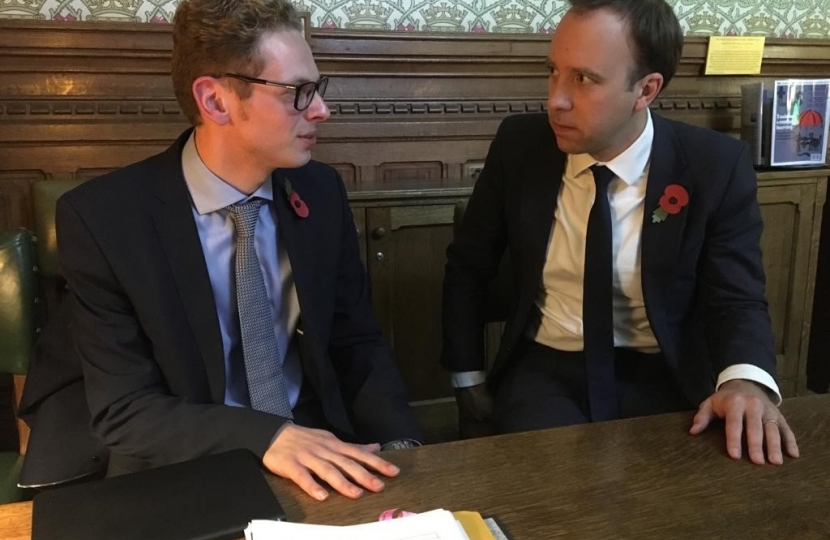 Jack Brereton MP with Matt Hancock