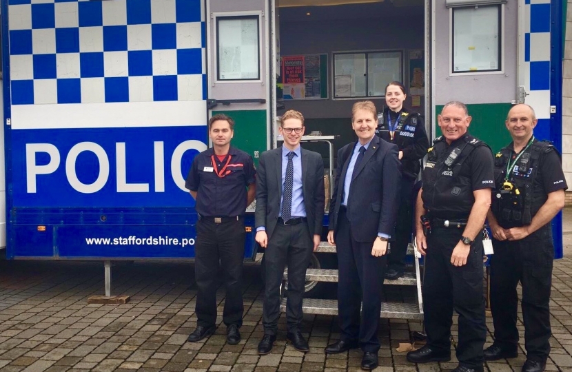 Jack Brereton and Matthew Ellis with police in Hanford