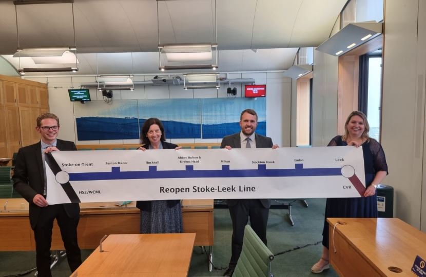 Local MPs hail successful Westminster Hall debate on reopening the Stoke-Leek line