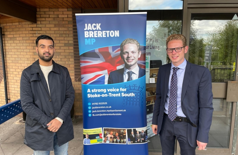 Jack Brereton MP joins Cllr Faisal Hussain in Meir