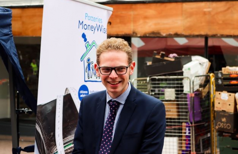 Jack Brereton MP attends Potteries Moneywise launch