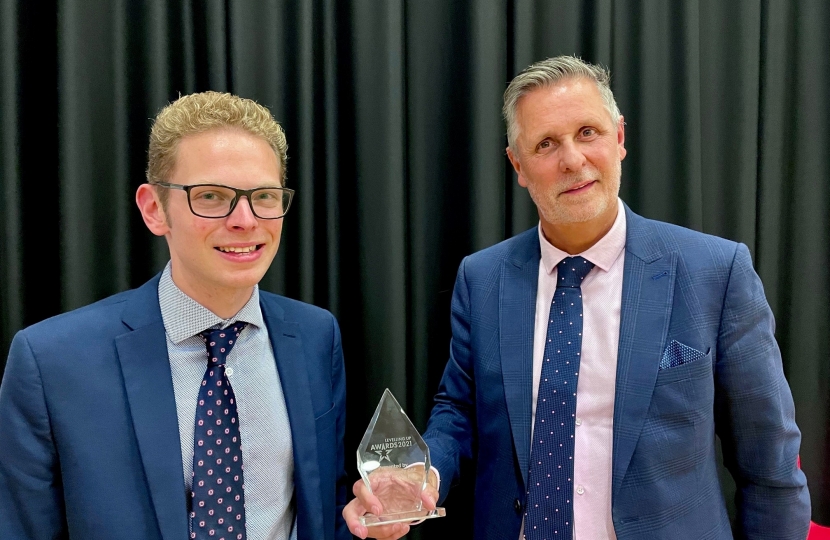 Jack Brereton MP presents local School Leader Recognised in Levelling up Award