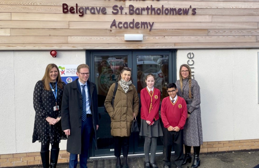 Baroness Barran visit to Belgrave St. Bartholomew’s Academy