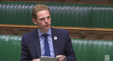 Jack Brereton MP addressing the House of Commons