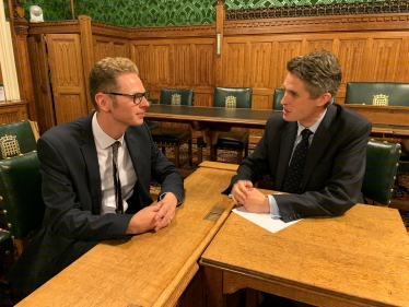 Jack Brereton and Gavin Williamson, Secretary of State for Education