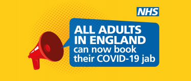 Graphic: All adults in England can now book their Coronavirus jab