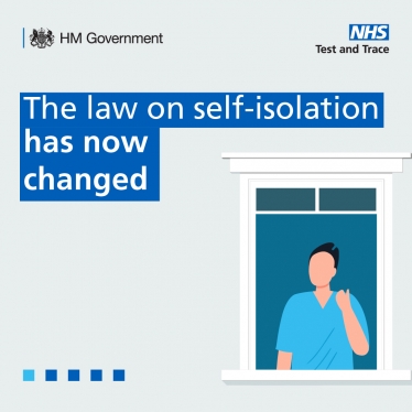 The law on self-isolation in England has now changed